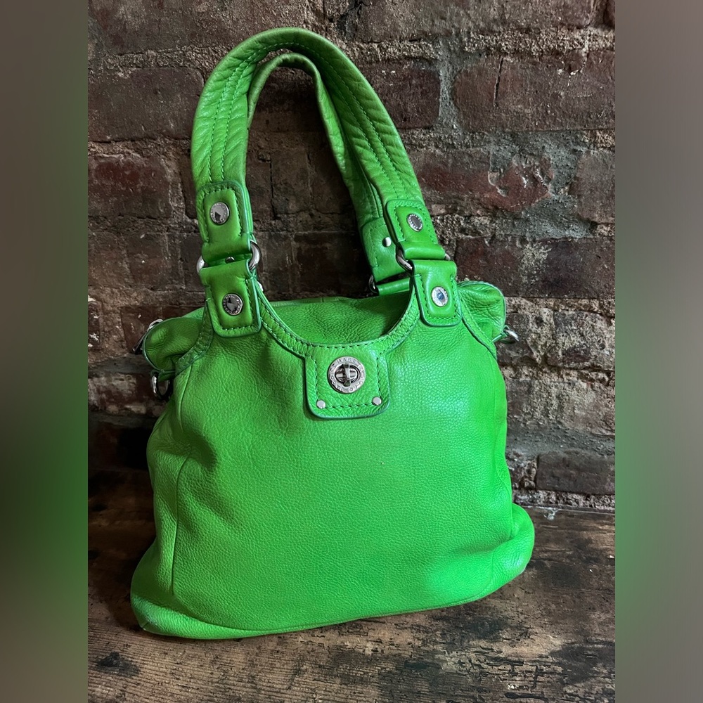 Marc by marc jacobs green leather bag